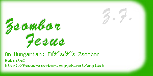 zsombor fesus business card